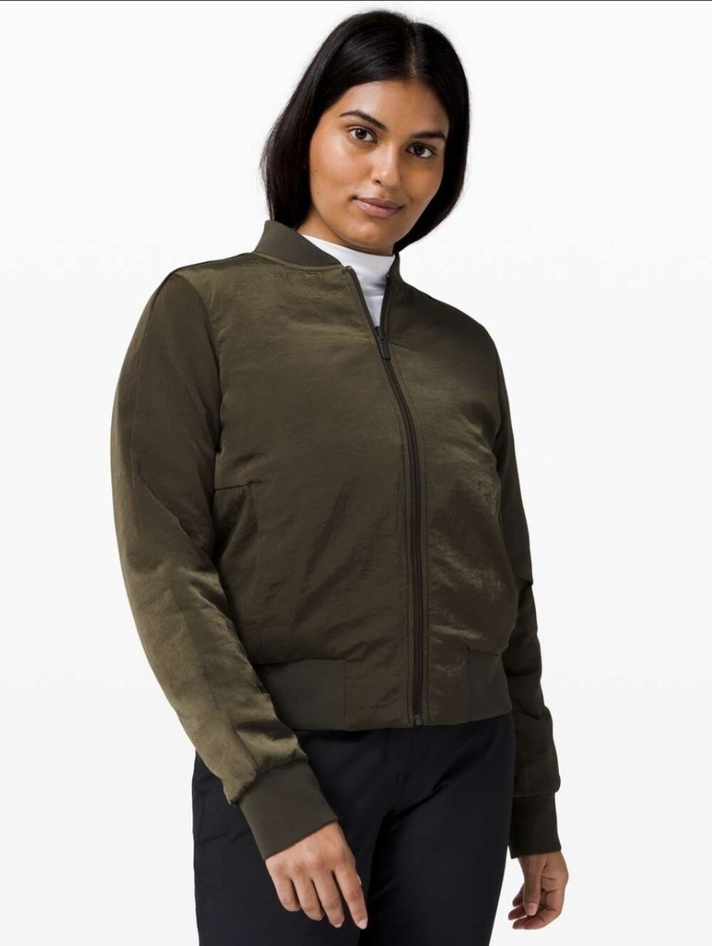 Lululemon Non-Stop Bomber Reversible Dark Olive Size 6